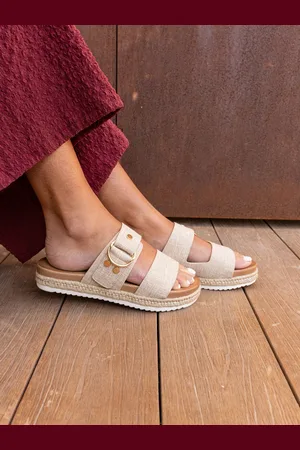 Novo SEZZADIO Double Strap Buckle Mule Espadrille Sandalseu38