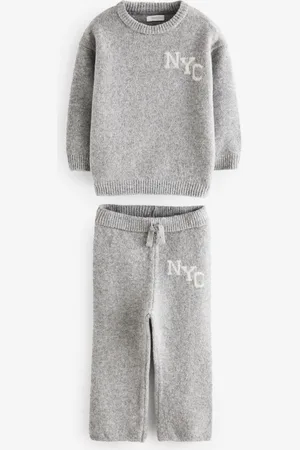 Next Knitted NYC Varsity Jumper and Joggers Set (3mths-7yrs)2 - 3 år (92 - 98cm)