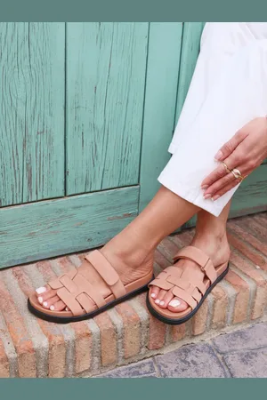 Linzi Essential Slip on Sandals With Woven Front Strapeu355