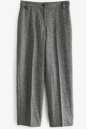 Next Premium Herringbone Wool Rich Barrel Trousers42 L