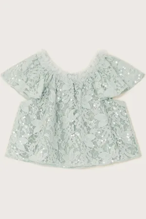 Monsoon Thea Lace Pailletter Top122128cm