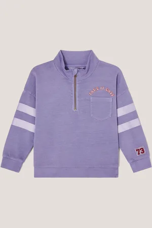 Monsoon Take It Easy Half-Zip 100% Cotton Sweatshirt146152cm