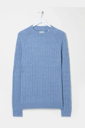 Fat Face FatFace Hinton Textured Knitted Crew Neck Jumper3XL høj