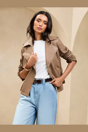 Lipsy London Adjustable Waist Short Trench Coat44