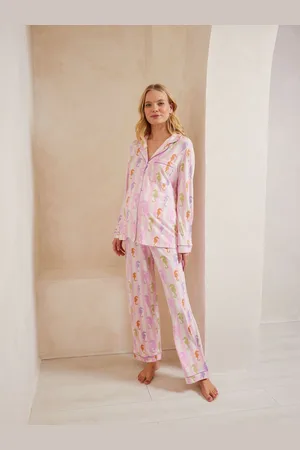 Chelsea Peers Maternity Seahorse Print Stripe Long Pyjamas Set40