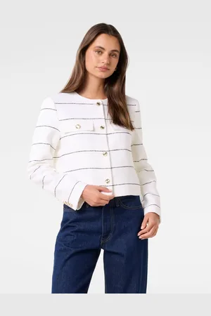 Forever New Lila Stripe Boucle Jacket36