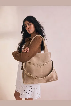 Next Leather Studded Shoulder Bagen