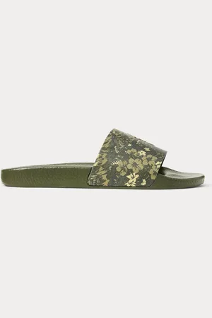 Ralph Lauren Print Detail Logo Rubber Sliders