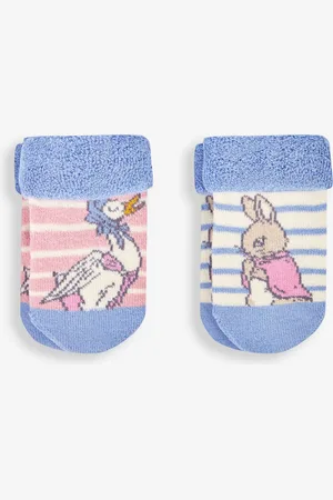 JoJo Maman Bébé 2-Pack Peter Rabbit Baby SocksNyfødt