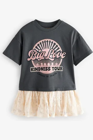 Next Short Sleeve Mesh Dress (3mths-7yrs)2 - 3 år (92 - 98cm)