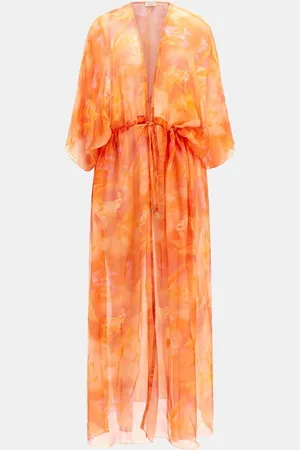 Guess Floral Print Long Kimono Dressmedium