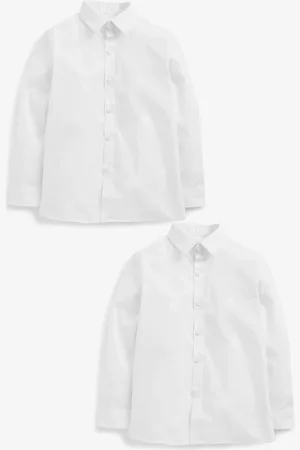 Next 2 -pakke langærmede Stræk-skoleskjorter (3-16år)12 år (152cm)