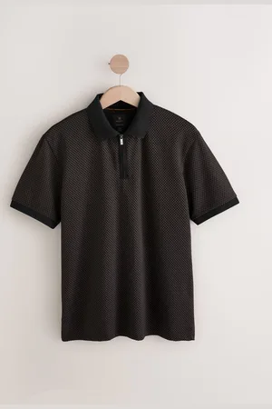 Next Square Pattern Quarter Zip Polo-skjorter2X-Large