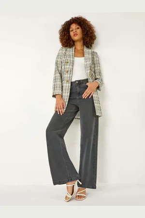 Roman Longline Checkered Boucle Jacket42