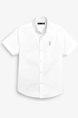 Next Kortærmet Cotton Rich Oxford skjorte (3-16år)11 år (146cm)