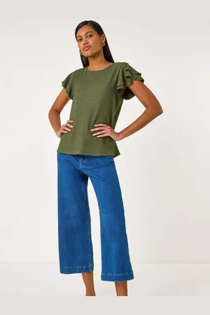 Roman Textured Frill Sleeve T-Shirt48