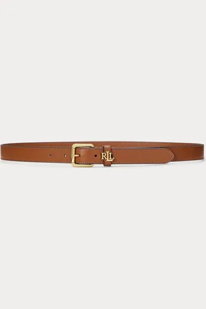 Ralph Lauren Smooth Leather Keeper Logo BælterS