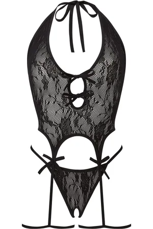 Ann Summers Kourtney Lace Crotchless Cami Suspender SetXL-2XL