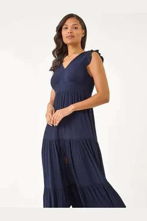 Roman Crinkle Tiered Frill Maxi Dress44