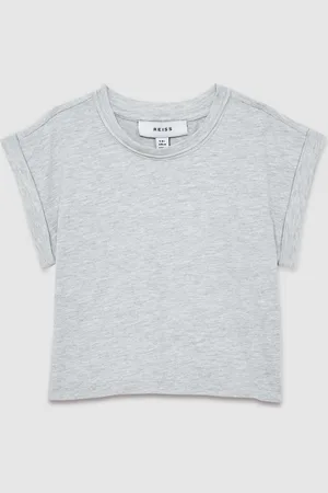 Reiss Terry Cotton Jersey Cropped T-Shirt4 - 5 år (104 - 110cm)