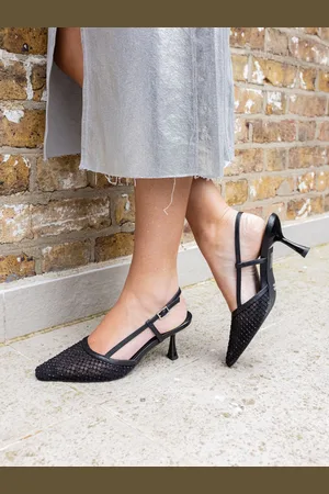 Novo Zaidan Mesh Embellished Slingback Court Shoes