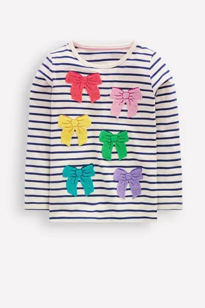 Boden Ari Long Sleeve Boucle 100% Cotton T-Shirt98104cm