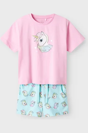 NAME IT Unicorn Shorts Sleeve T-Shirt & Shorts Set110116cm