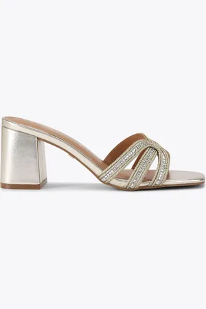 Kurt Geiger Gold Regard Block Sandalseu41