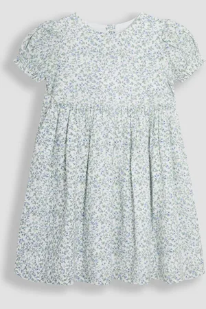 JoJo Maman Bébé Floral Print Puff Sleeve Dress116122cm