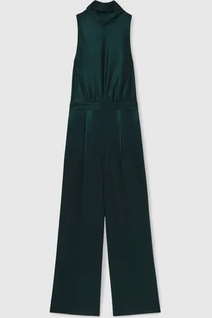 Reiss Farah Satin Cape Sash Jumpsuit