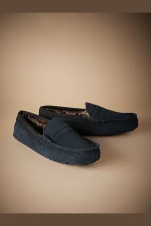 Next Signature Suede Fur Faux Lined Moccasin Slippers
