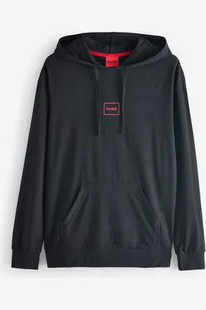 HUGO BOSS Logo Print Stretch Cotton Relaxed Fit Hoodiemedium