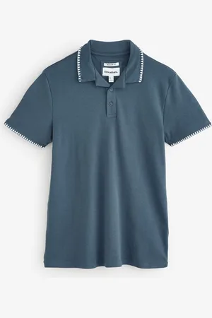 Threadbare Contrast Revere Collar 100% Cotton Polo Shirtlarge