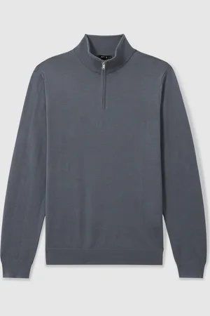 Reiss Blackhall Merino Wool Half-Zip JumperXL