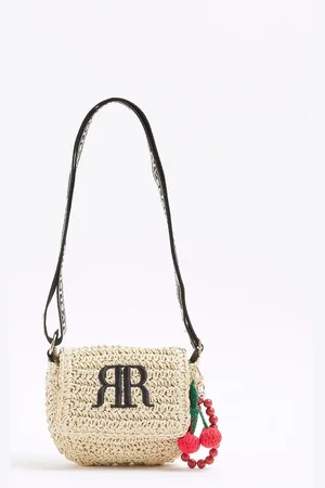 River Island Girls Mono Raffia Cross-Body Bagen