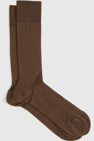 Reiss Jace Cotton-Blend Logo-Embroidered SocksS-M