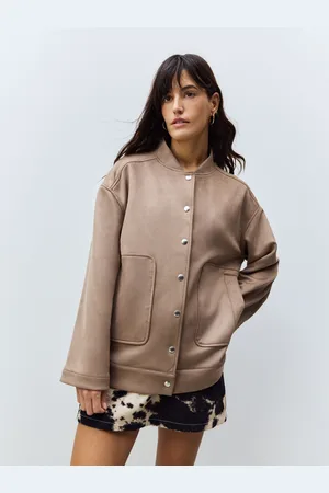 Next Kunstigt ruskind Bomber Jakke