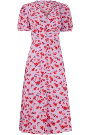 Joe Browns Floral V-Neck Short Sleeve Midi Dress40