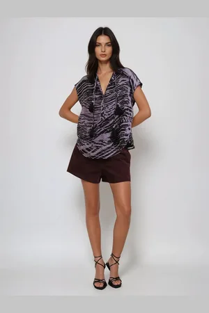 Religion Diamond Cap Sleeve Shirt With Tassel Décor42