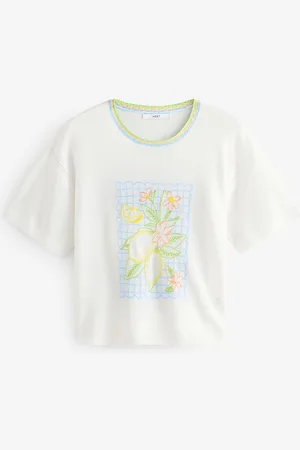 Next Kortærmet Rund hals T-shirt Med HørLille Almindelig