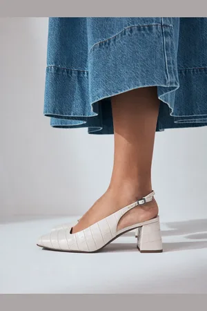 Next Forever Comfort Square Toe Block hæle Slingbacks Skoeu37