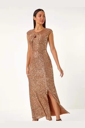 Roman Sequin Twist Front Maxi Stretch Dress42