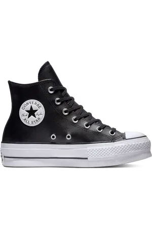 Converse Taylor sneakers i læder med høj kant og kraftig plateausål