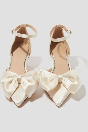 Monsoon Stacy Satin Bow Pointed Toe Heels