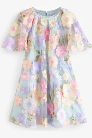 Next Embroidered Angel Sleeve Occasion Dress (3-16yrs)7 år (122cm)