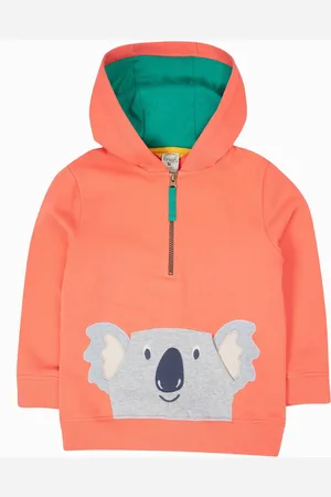 Frugi Orange Hadley Half Zip 100% Organic Cotton Hoodie8692cm