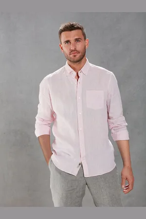 Next Signature Baird McNutt Irish 100% Linen Trimmed Oxford ShirtXXS