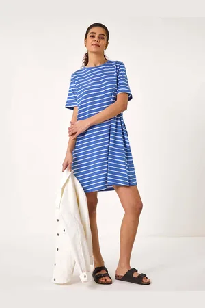 Roman Stripe Stretch T-Shirt Dress42