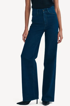 Paige Blue Sasha Wide Leg Back Notch Jeans25 R