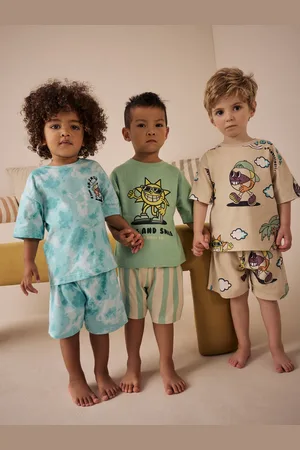 Next 100% Bomuldsshorts Batikfarvet Skate Sun Pyjamas 3 -pakke (9mdr.-12år)122128cm